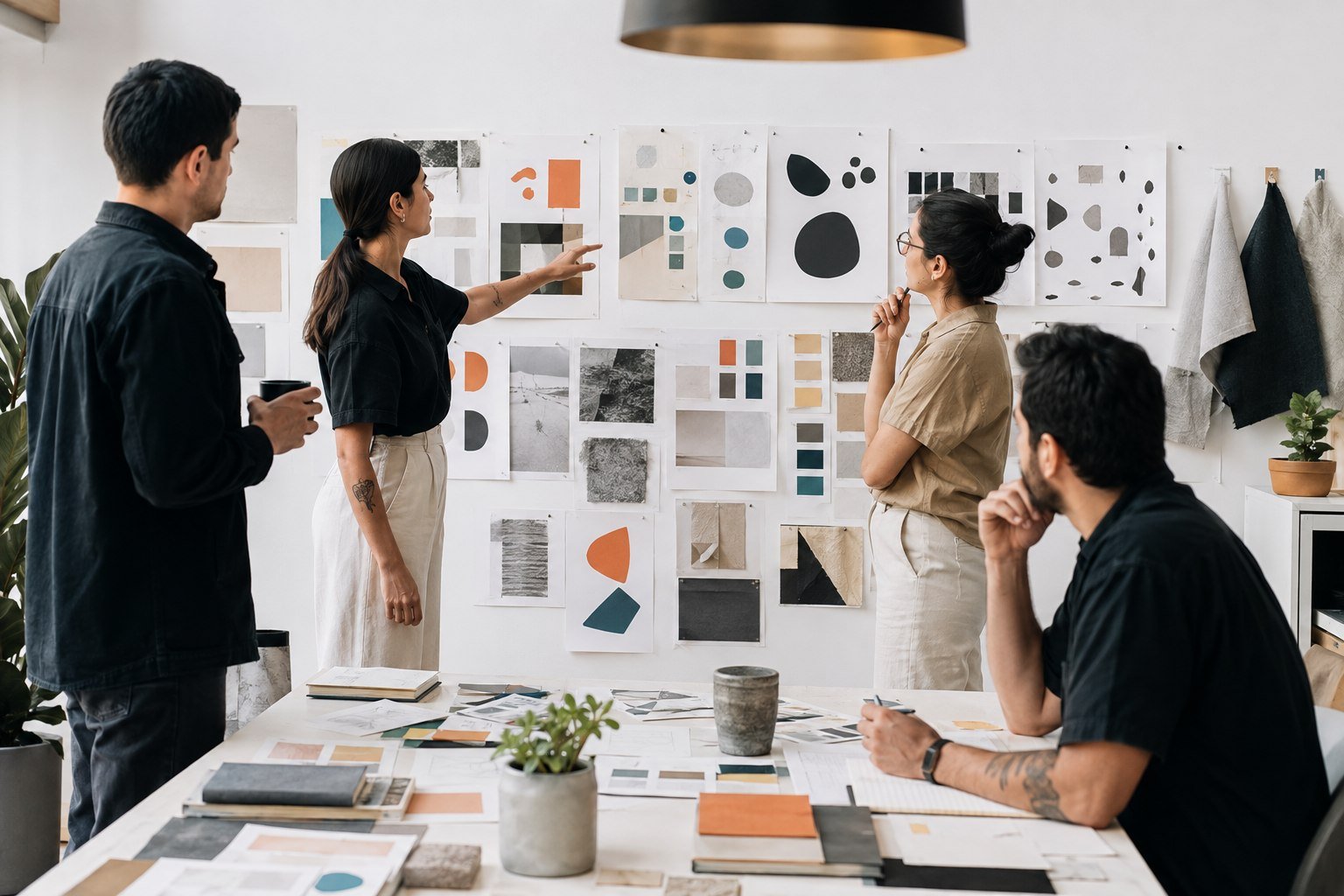 Equipo creativo definiendo la estrategia visual de una identidad corporativa