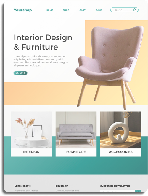 Diseño web para tienda de mobiliario