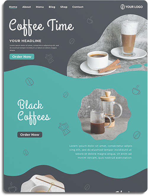 Diseño web para una cafetería
