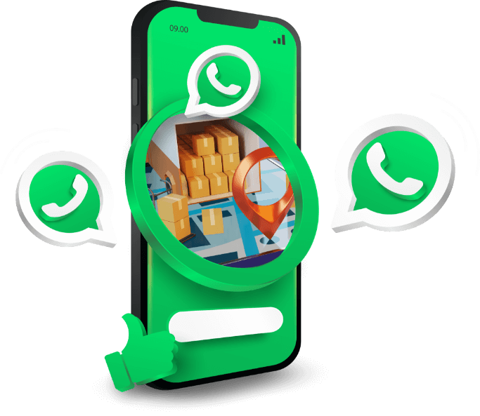 Celular recibiendo mensajes en WhatsApp