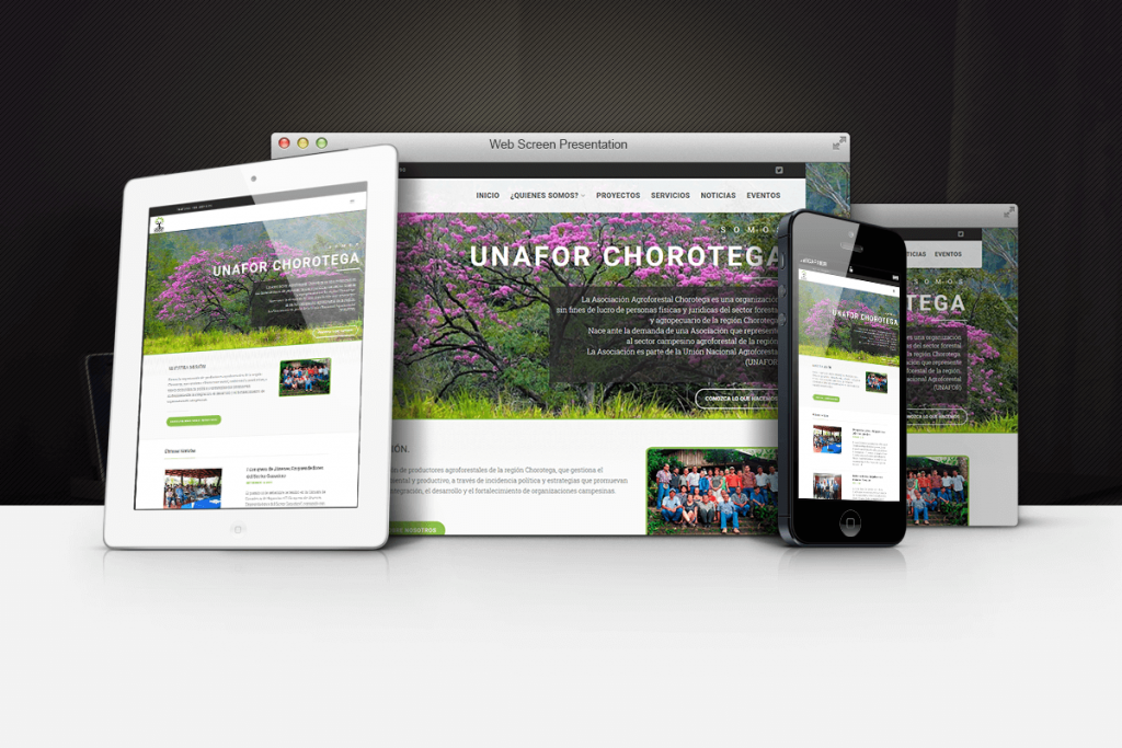 Sitio web UNAFOR en varios dispositivos