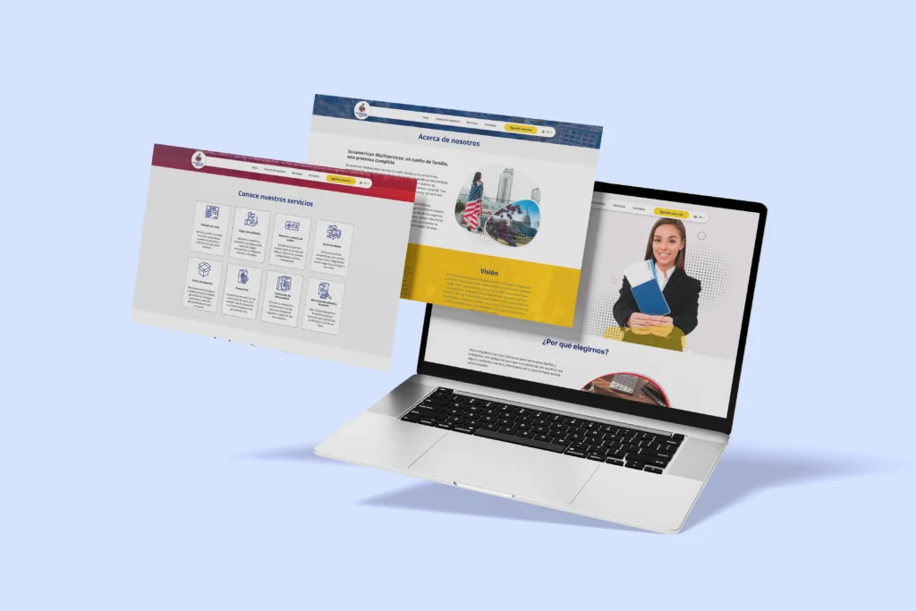 Muestra del sitio web